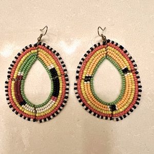 Handmade beaded earrings from Africa